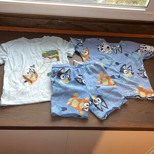 Bluey shirts and shorts size 3t cute